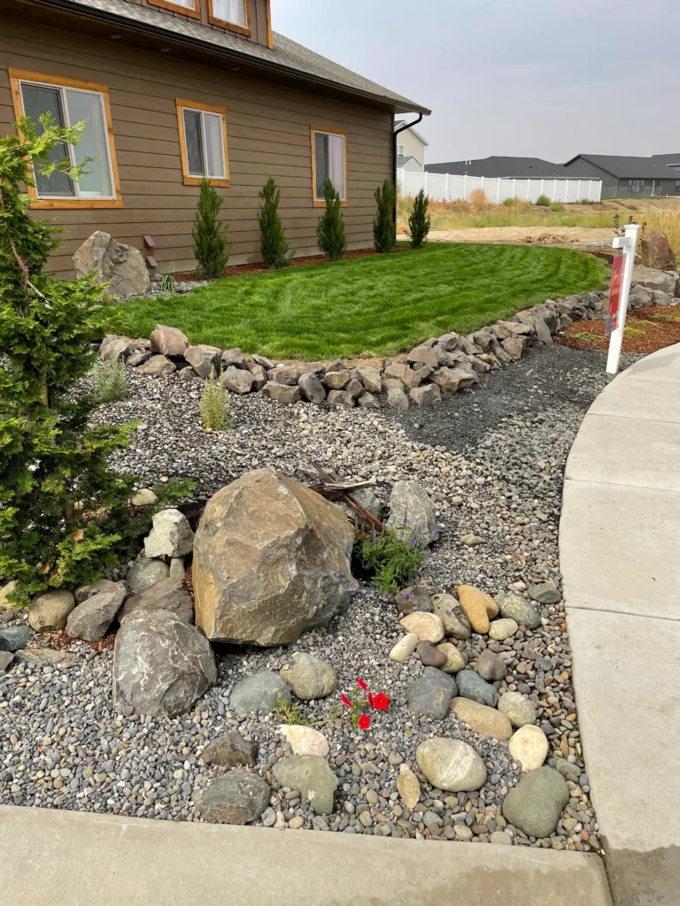 landscaping design on side of house